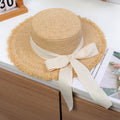 Flat-Top Raffia Hat with Clean Lines and Timeless Appeal
